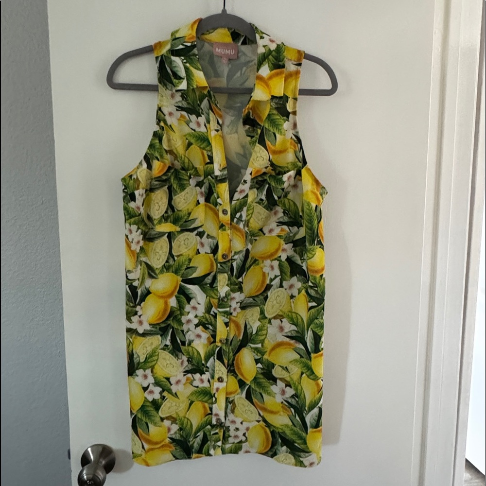 Show me your mumu X HEATHER MCMAHAN lemon dress
